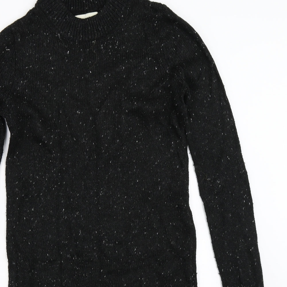 Womens UK Size 10 Papaya Black Tunic Jumper
