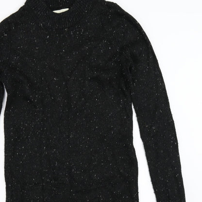 Womens UK Size 10 Papaya Black Tunic Jumper