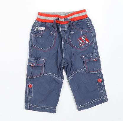 TU Boys Blue   Cargo Trousers Size 6-9 Months