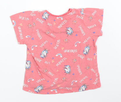 Studio Girls Pink   Basic T-Shirt Size 5-6 Years