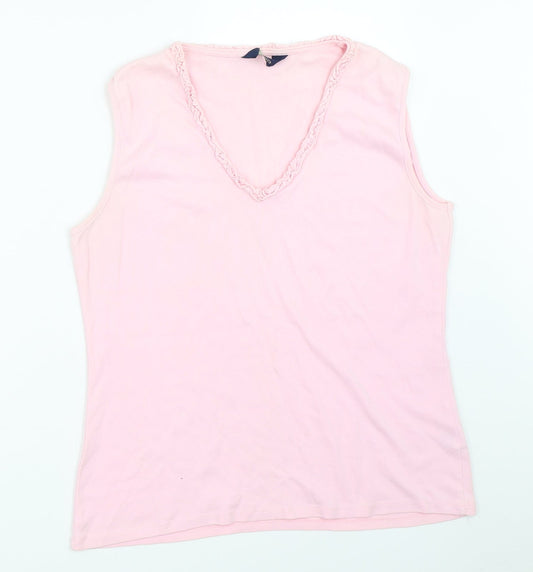 Casual Club Womens Pink   Basic Tank Size 16