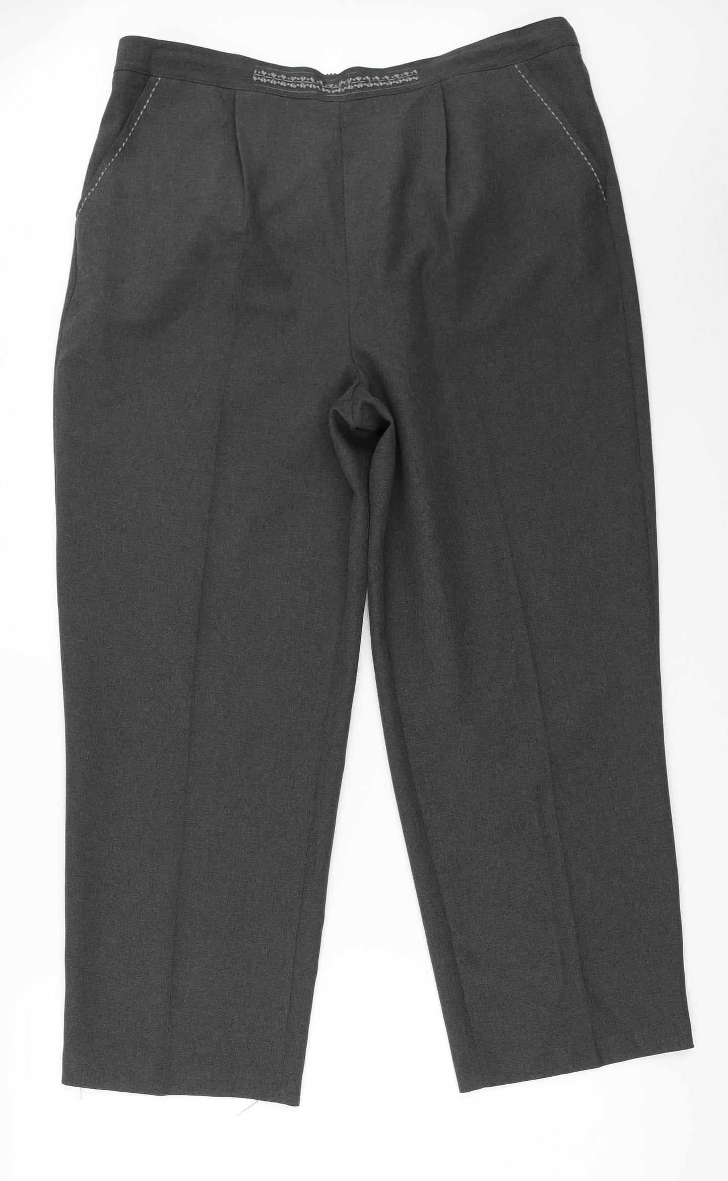 BM Womens Grey   Trousers  Size 18 L26.5 in