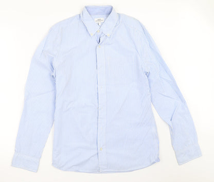 Mens UK Size S NEXT Blue  Button-Up Long Sleeve Casual Shirt
