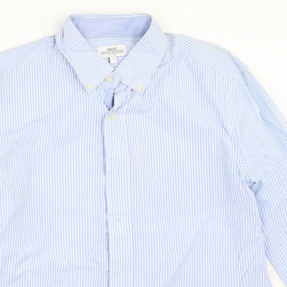 Mens UK Size S NEXT Blue  Button-Up Long Sleeve Casual Shirt