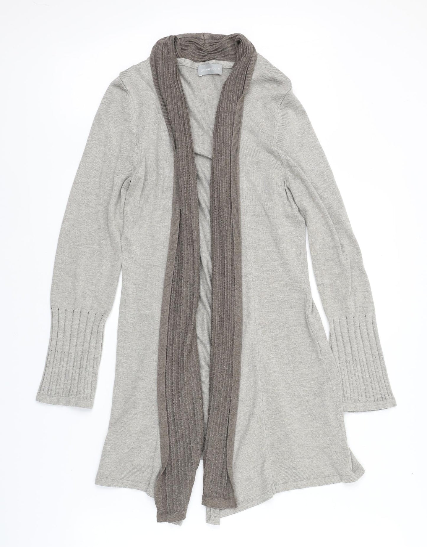 Womens UK Size 10 Marks and Spencer Beige Cardigan Jumper