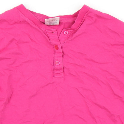 The Pyjama Factory Girls Pink Solid  Top Pyjama Top Size 7-8 Years