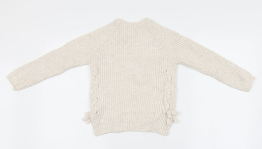 Primark Girls Ivory   Pullover Jumper Size 7-8 Years