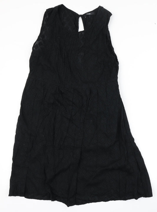 George Womens Black Argyle/Diamond  Skater Dress  Size 14