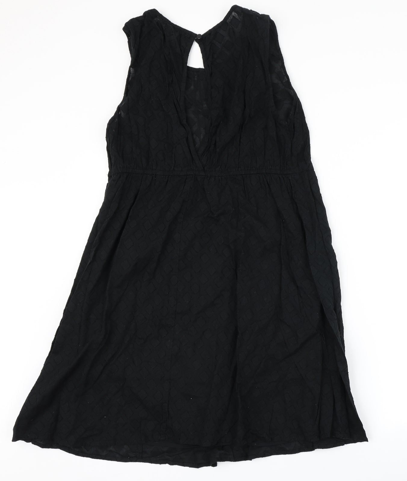 George Womens Black Argyle/Diamond  Skater Dress  Size 14