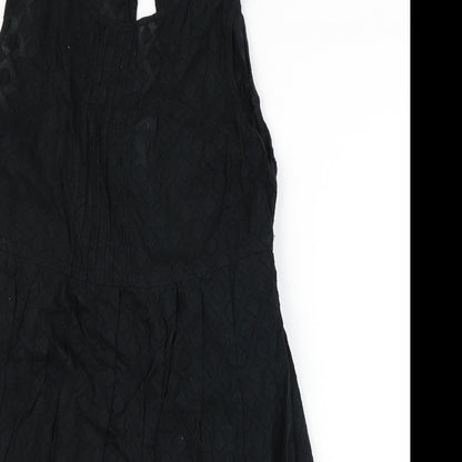 George Womens Black Argyle/Diamond  Skater Dress  Size 14
