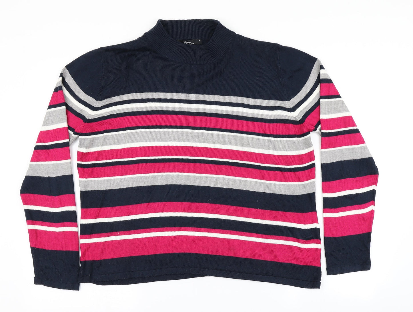 BM collection Womens Multicoloured Striped  Pullover Jumper Size M