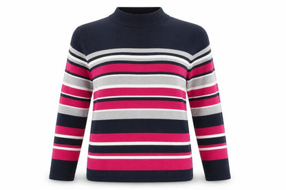 Bonmarché Womens Multicoloured Striped Pullover Jumper Size M