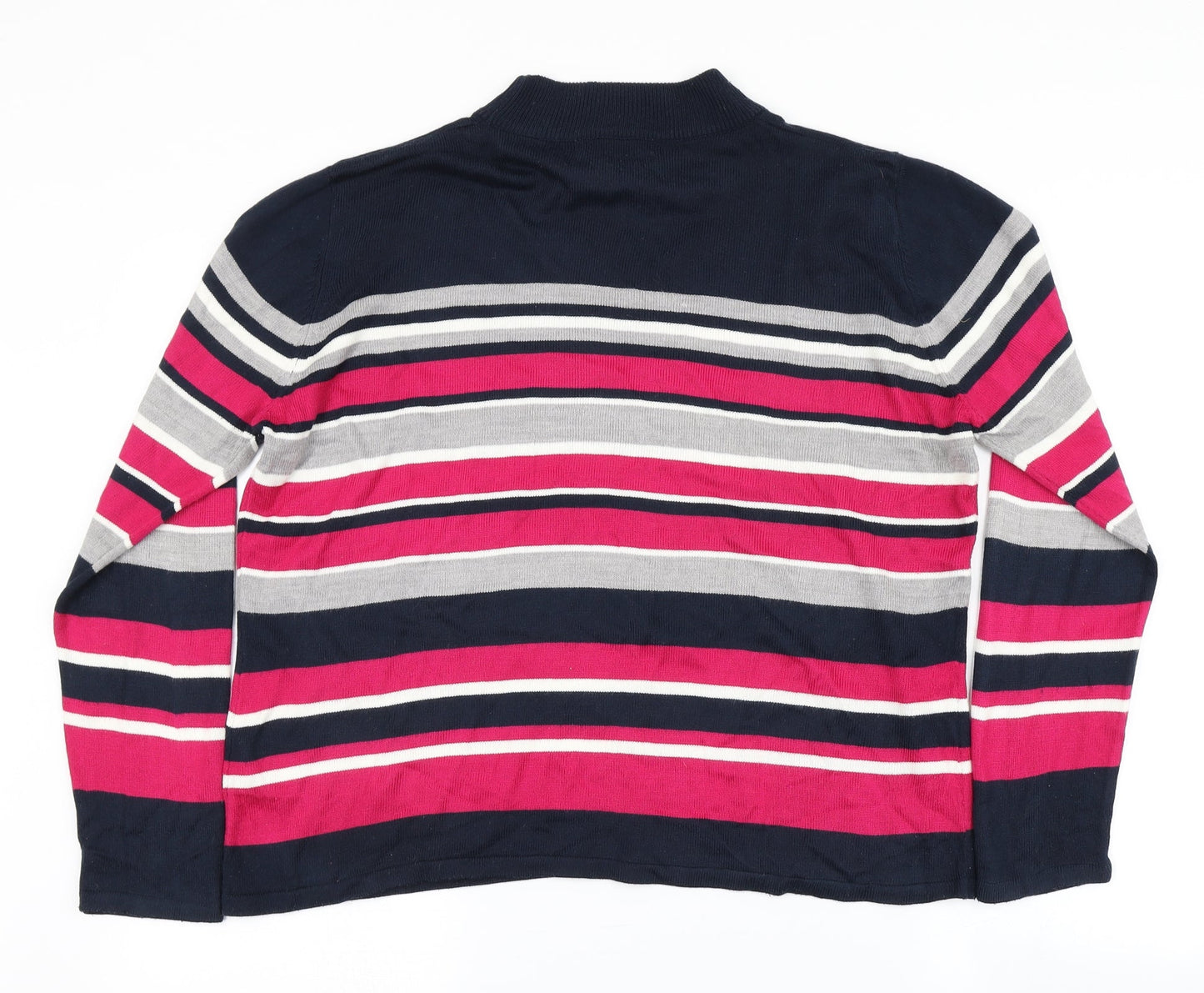 BM collection Womens Multicoloured Striped  Pullover Jumper Size M