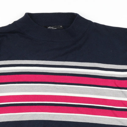 BM collection Womens Multicoloured Striped  Pullover Jumper Size M