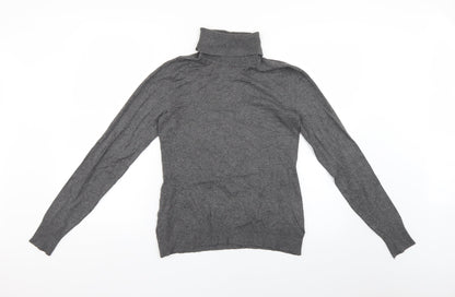 Womens UK Size S Soaked in Luxury Grey Basic Blouse