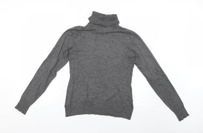 Womens UK Size S Soaked in Luxury Grey Basic Blouse