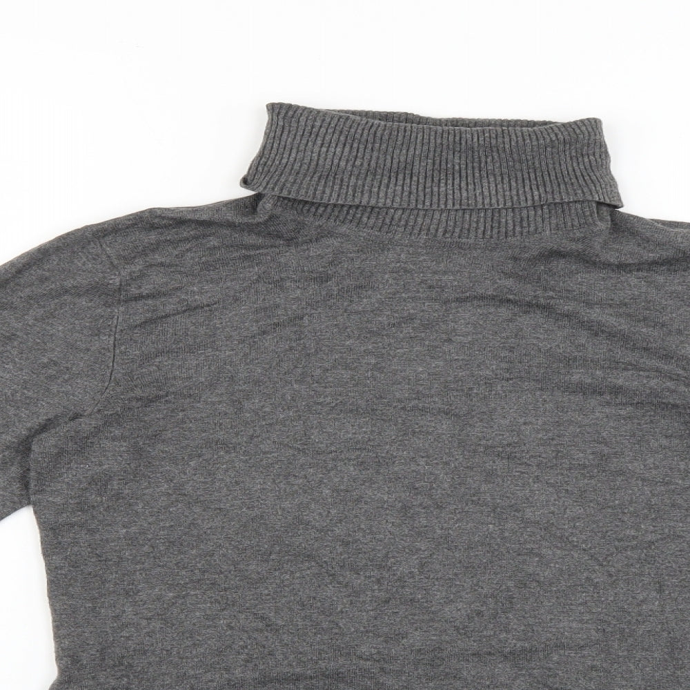 Womens UK Size S Soaked in Luxury Grey Basic Blouse
