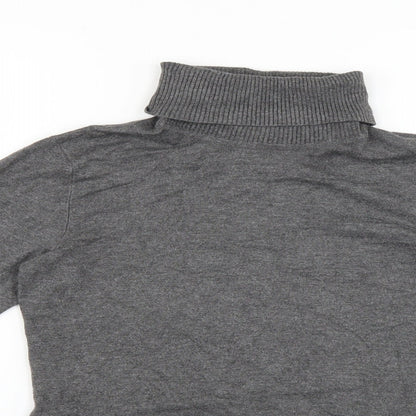 Womens UK Size S Soaked in Luxury Grey Basic Blouse