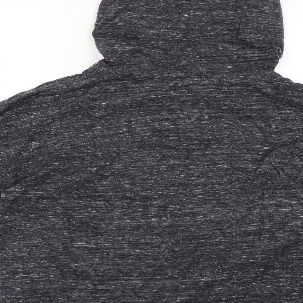 PINK Womens Grey Geometric  Full Zip Hoodie Size XS