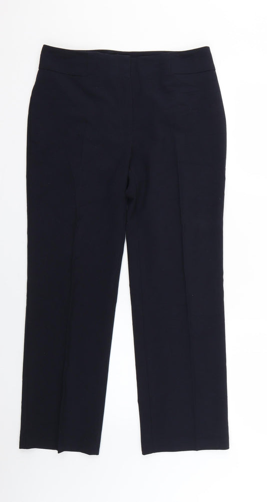 Womens UK Size 10 Marks and Spencer Regular Fit  Blue Trousers