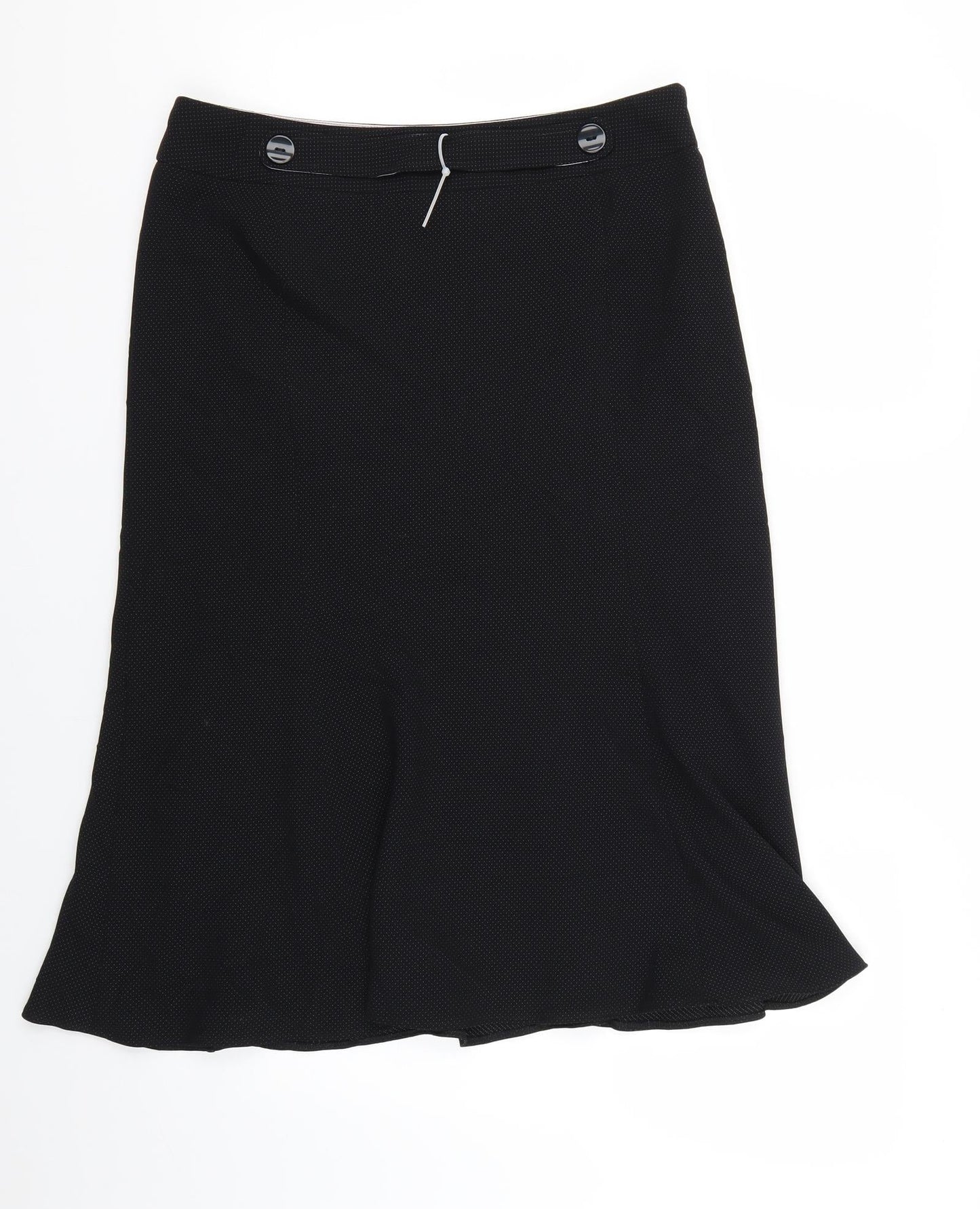 Autonomy Womens Black Polka Dot  Flare Skirt Size 12