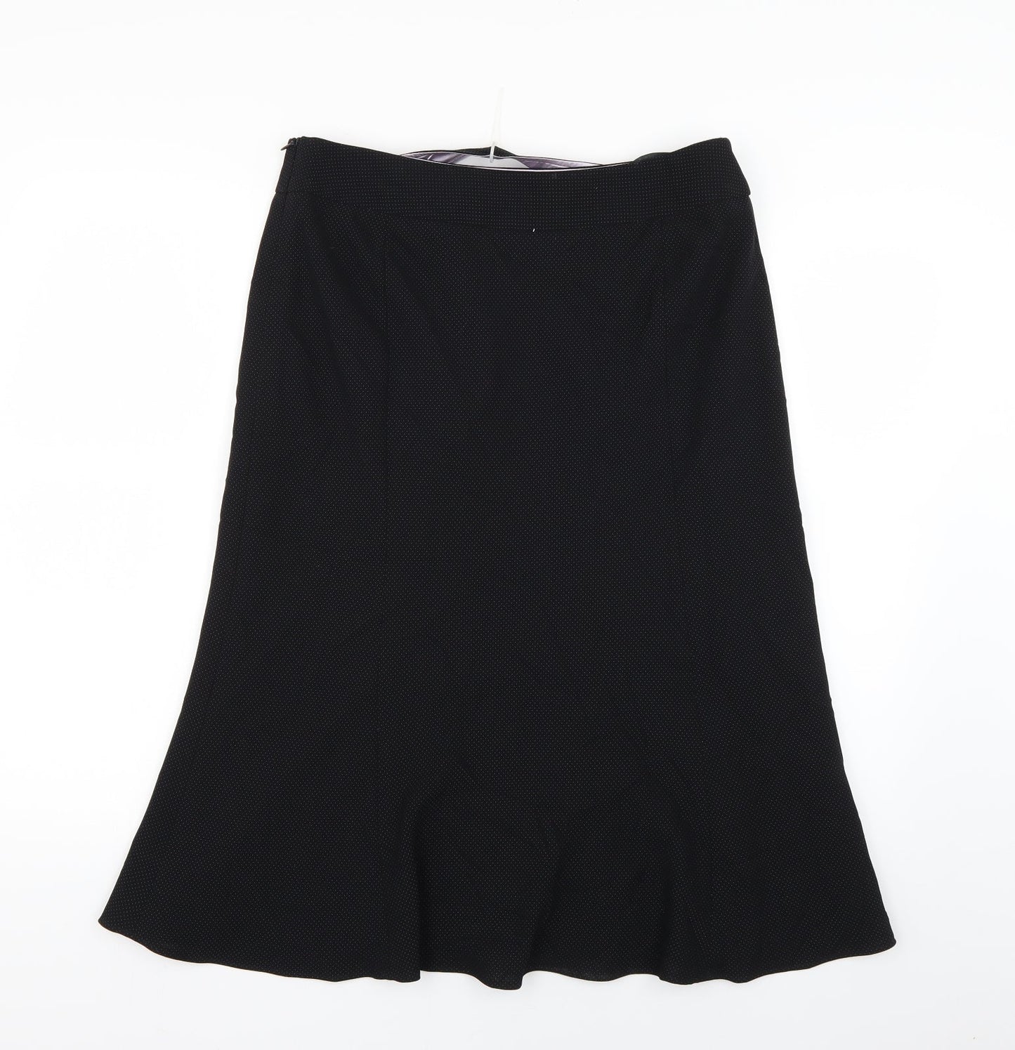 Autonomy Womens Black Polka Dot  Flare Skirt Size 12