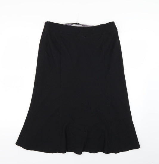 Autonomy Womens Black Polka Dot  Flare Skirt Size 12