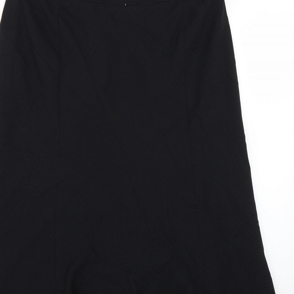 Autonomy Womens Black Polka Dot  Flare Skirt Size 12