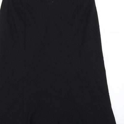 Autonomy Womens Black Polka Dot  Flare Skirt Size 12