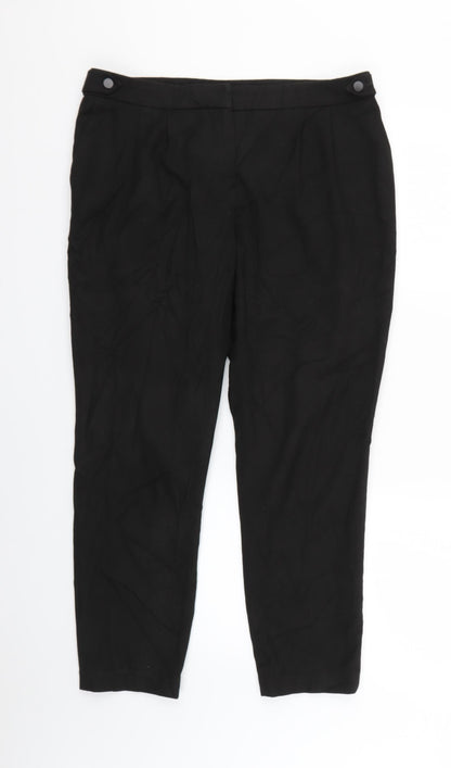 Womens UK Size 12 NEXT Regular Fit Sweatpants Black Trousers