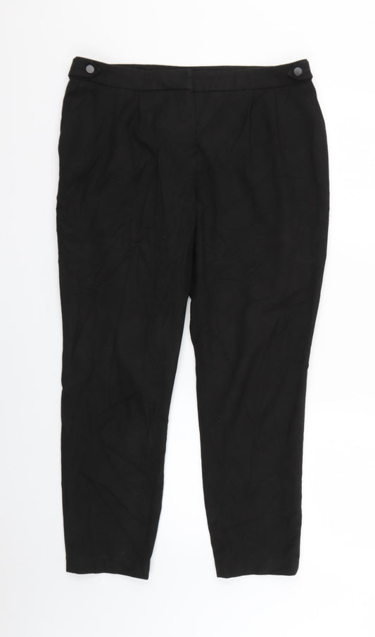 Womens UK Size 12 NEXT Regular Fit Sweatpants Black Trousers