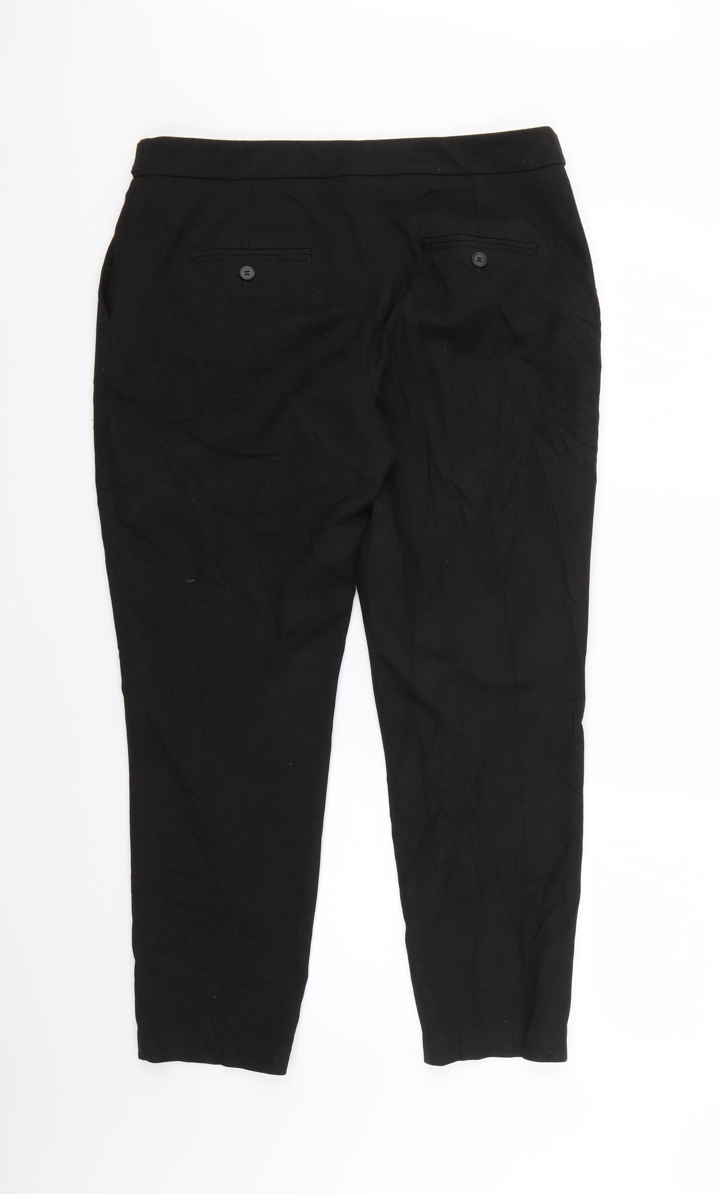 Womens UK Size 12 NEXT Regular Fit Sweatpants Black Trousers