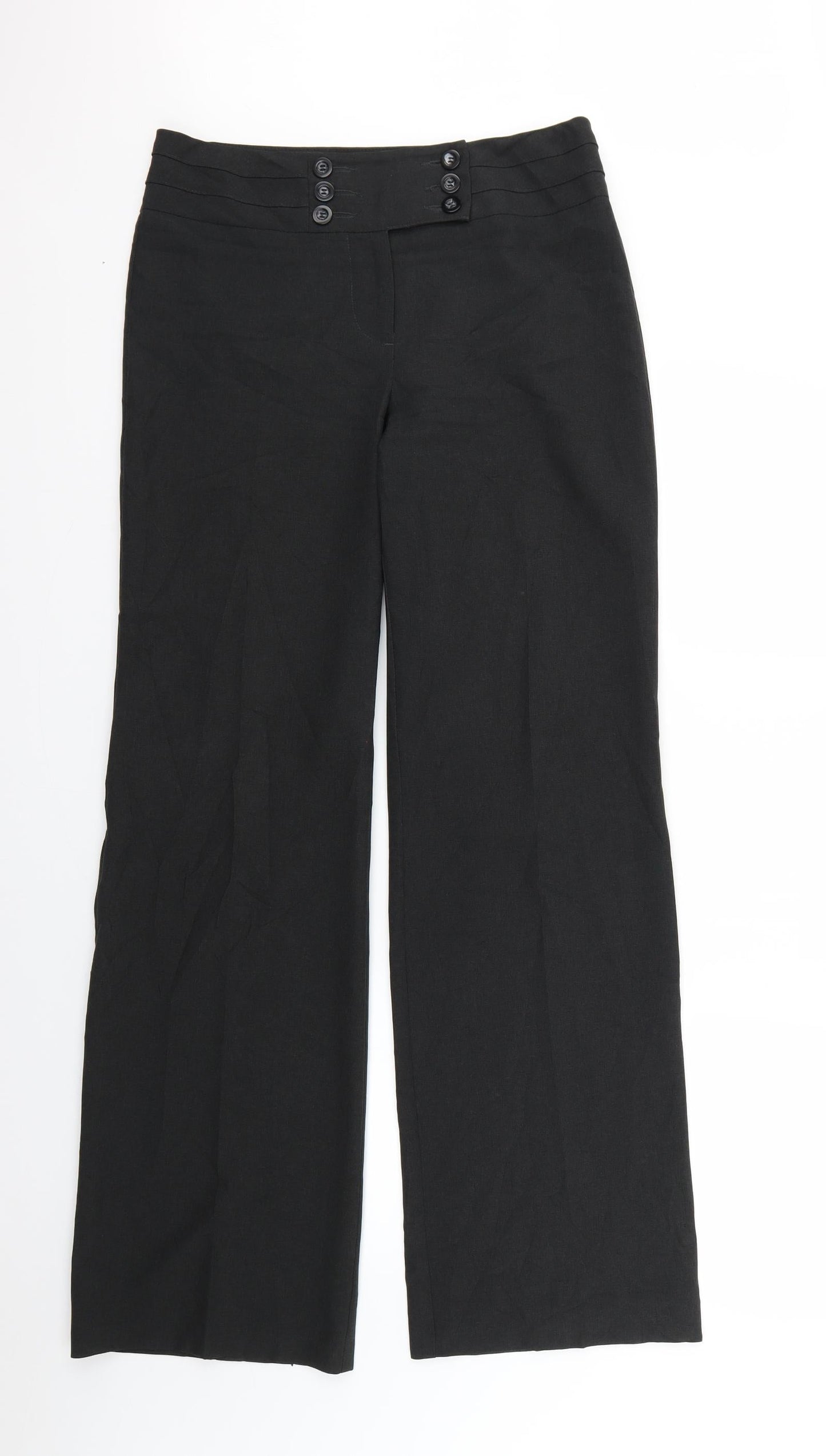 Womens UK Size 10 Marks and Spencer Regular Fit  Grey Trousers