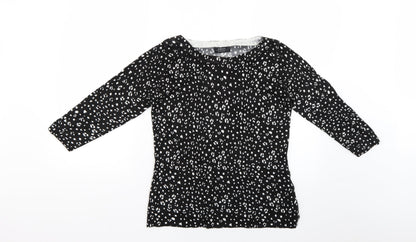 Womens UK Size 8 Papaya Black Pullover Jumper