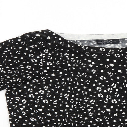 Womens UK Size 8 Papaya Black Pullover Jumper