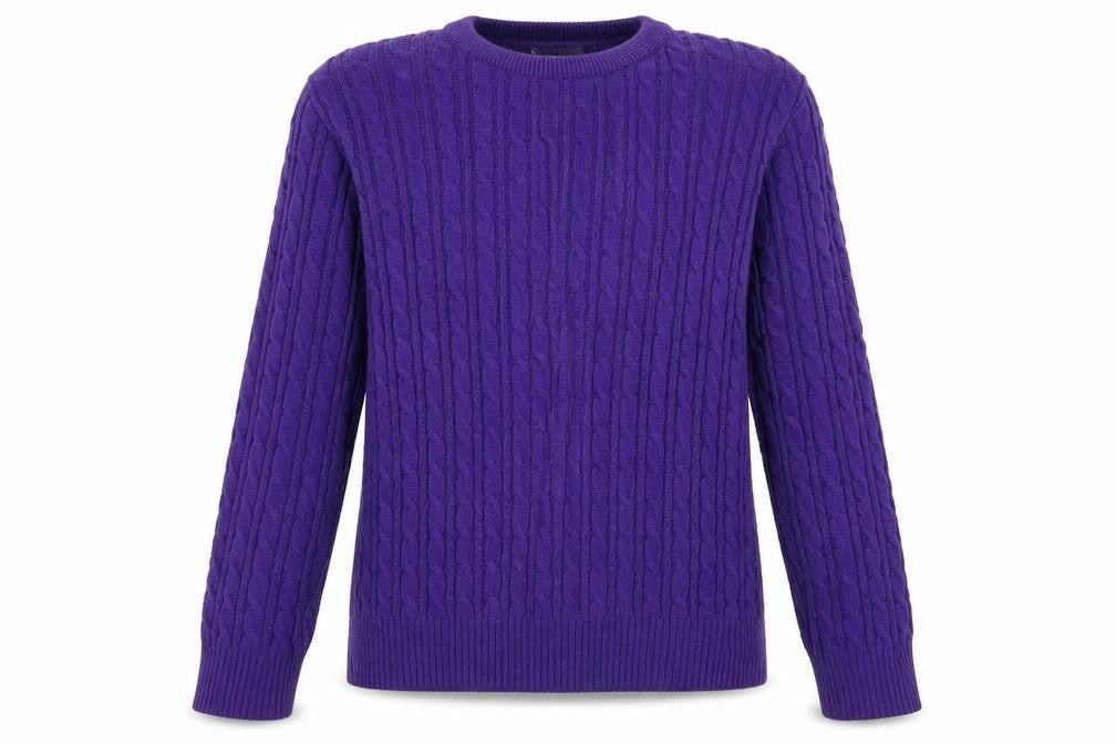 Womens UK Size L pure & natural Purple Pullover Jumper
