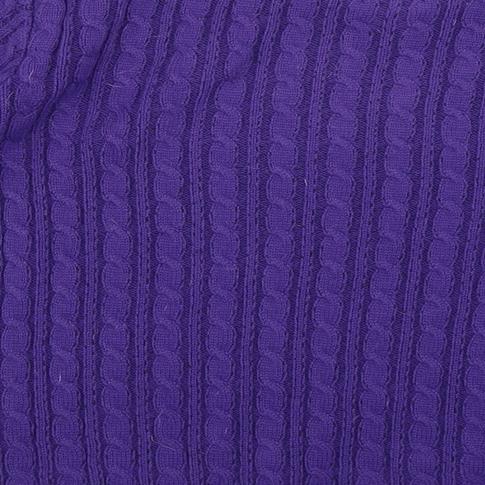 Womens UK Size L pure & natural Purple Pullover Jumper