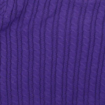 Womens UK Size L pure & natural Purple Pullover Jumper