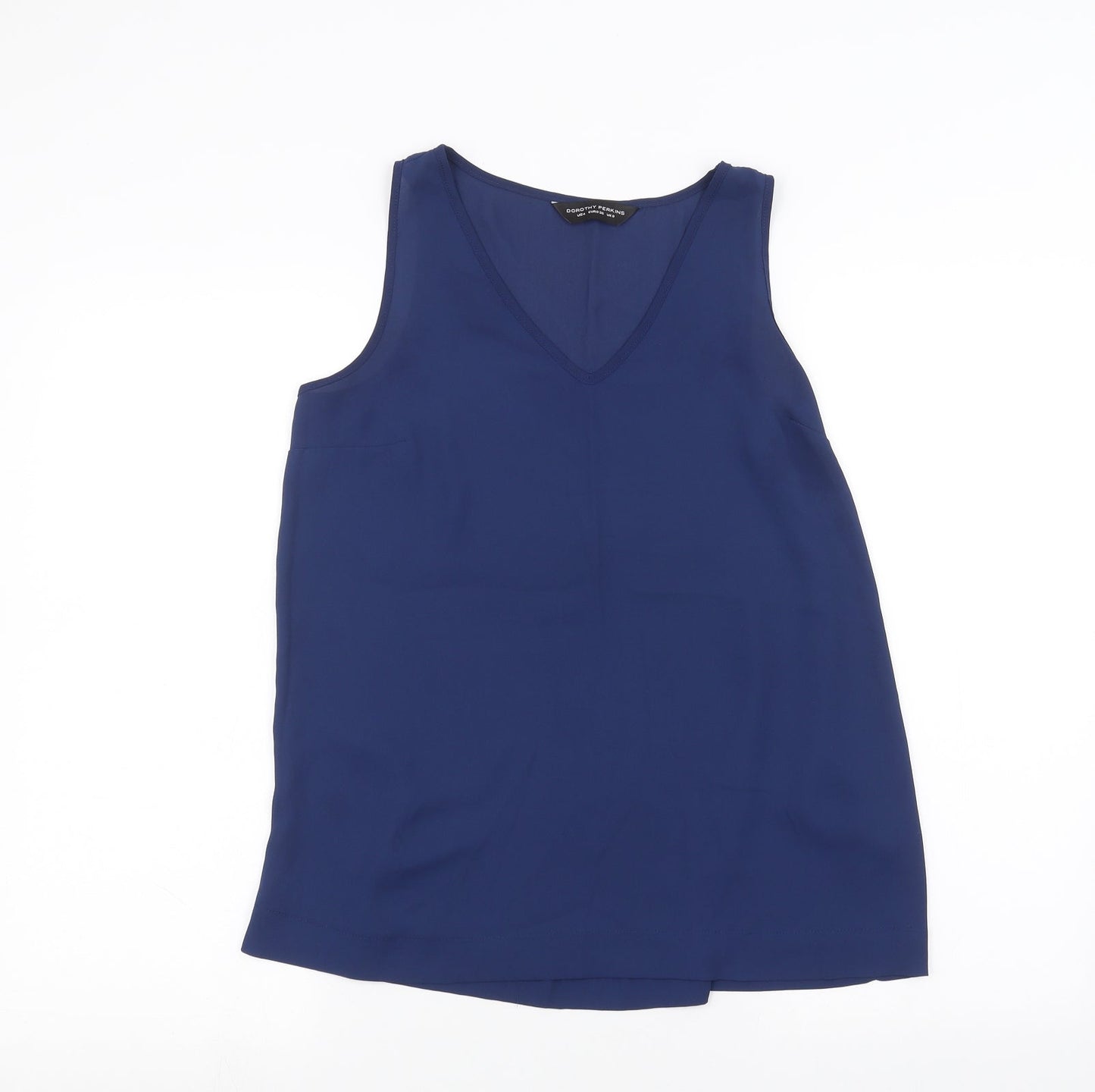 Womens UK Size 8 Dorothy Perkins Blue Basic Blouse