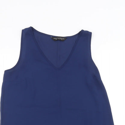 Womens UK Size 8 Dorothy Perkins Blue Basic Blouse
