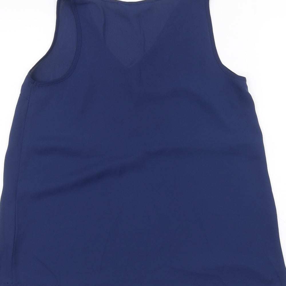 Womens UK Size 8 Dorothy Perkins Blue Basic Blouse