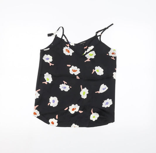 Womens UK Size 10 River Island Black Basic Blouse