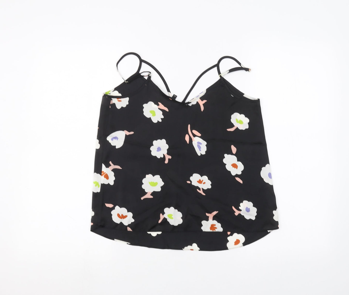 Womens UK Size 10 River Island Black Basic Blouse