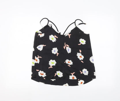 Womens UK Size 10 River Island Black Basic Blouse