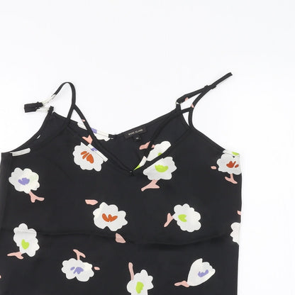 Womens UK Size 10 River Island Black Basic Blouse