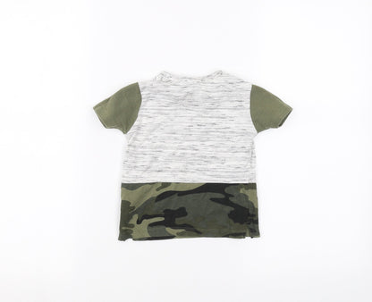Primark Baby Green Camouflage  Basic T-Shirt Size 12-18 Months