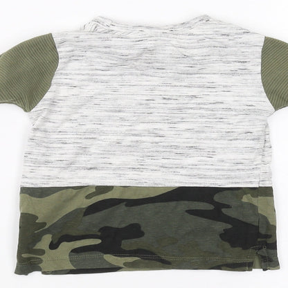 Primark Baby Green Camouflage  Basic T-Shirt Size 12-18 Months