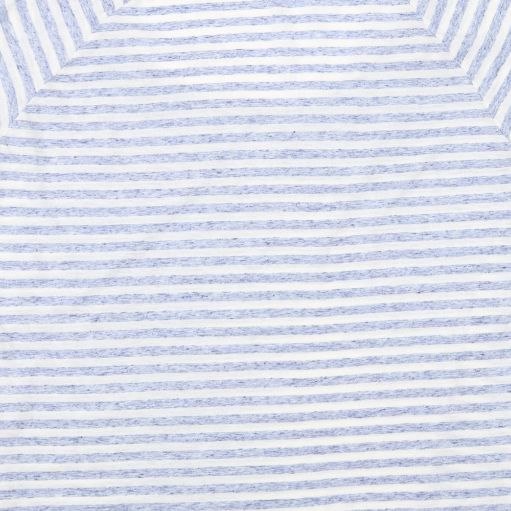 F&F Womens White Striped  Basic T-Shirt Size 14