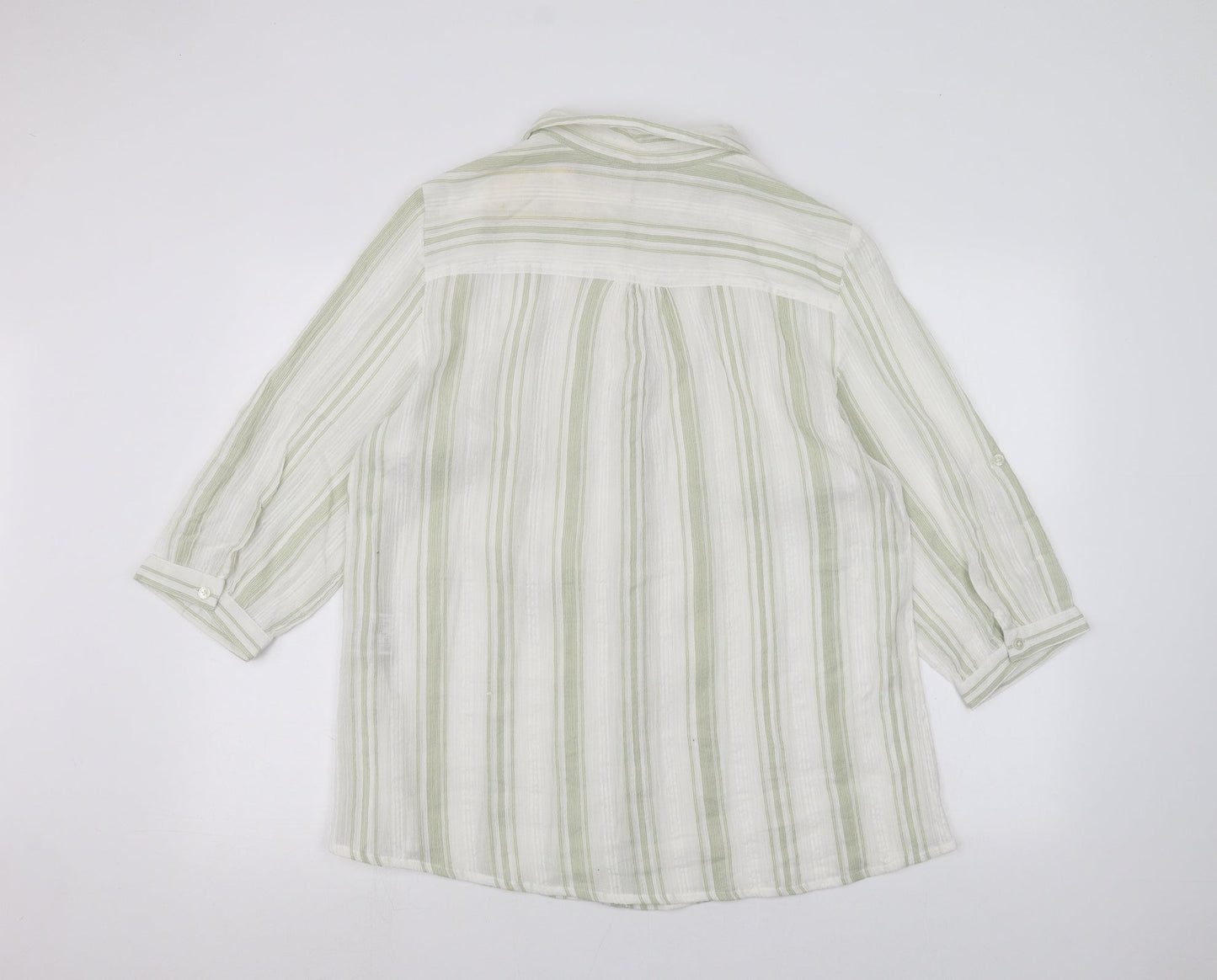 Womens UK Size 18 ISLE White Basic Button-Up