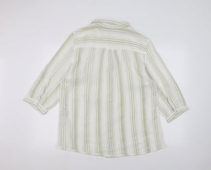 Womens UK Size 18 ISLE White Basic Button-Up